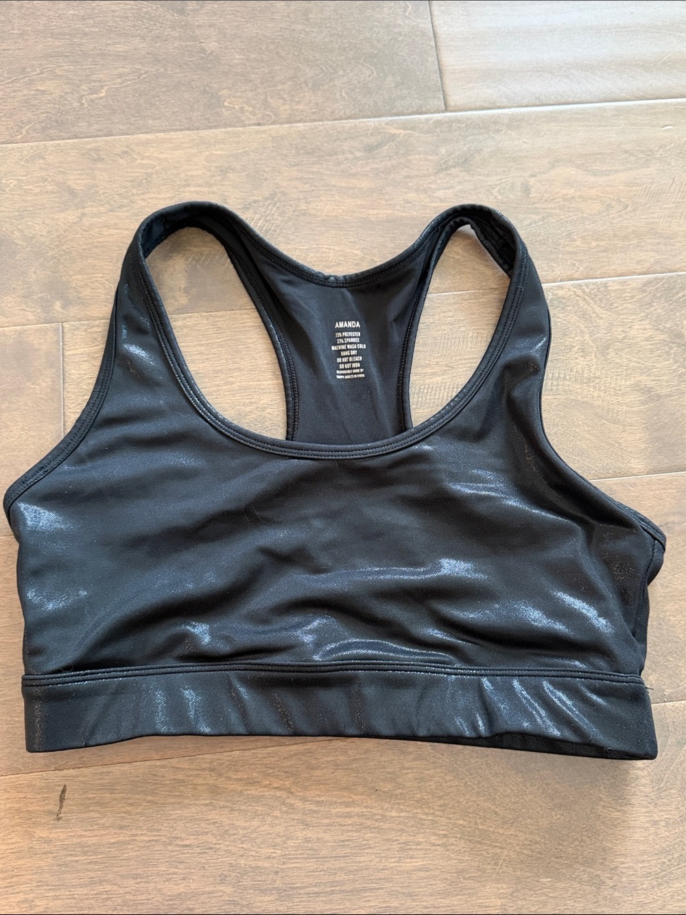 Black Racerback Sports Bra - Amanda